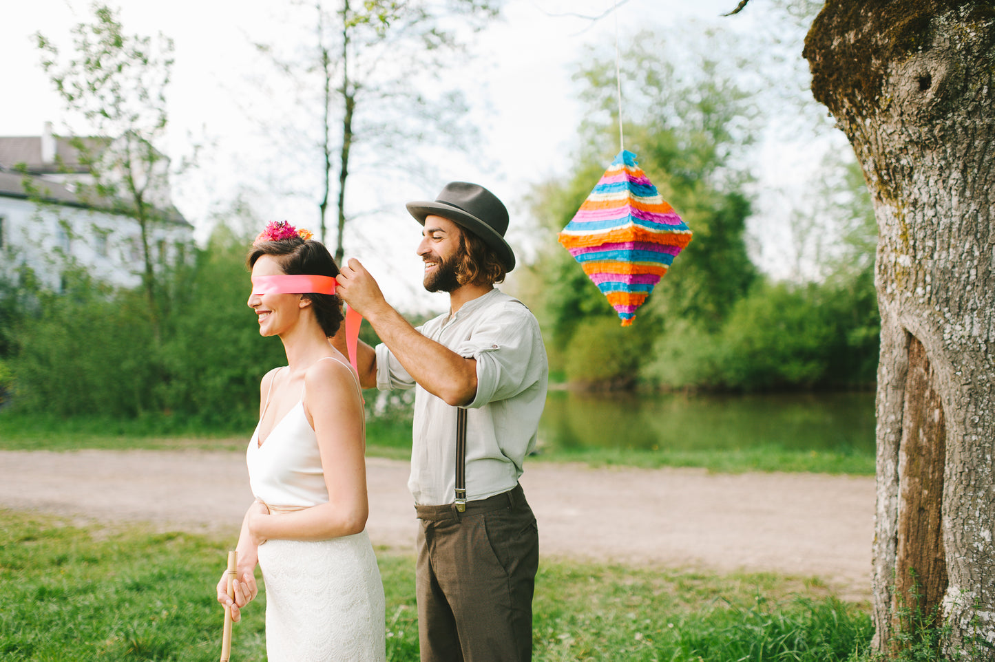 Piñata "Raute-Diamant" in Boho-Chic Style image 1
