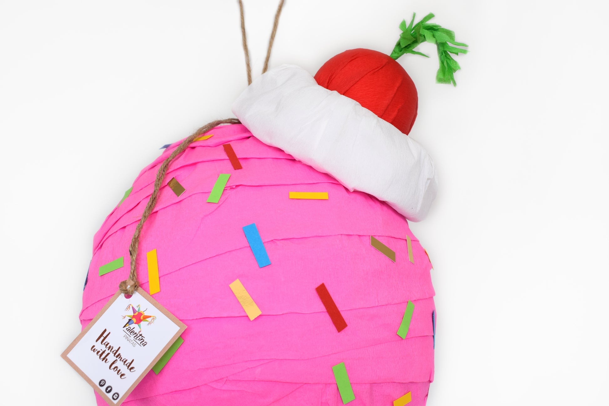 Erdbeere Eiswaffel-Piñata image 1